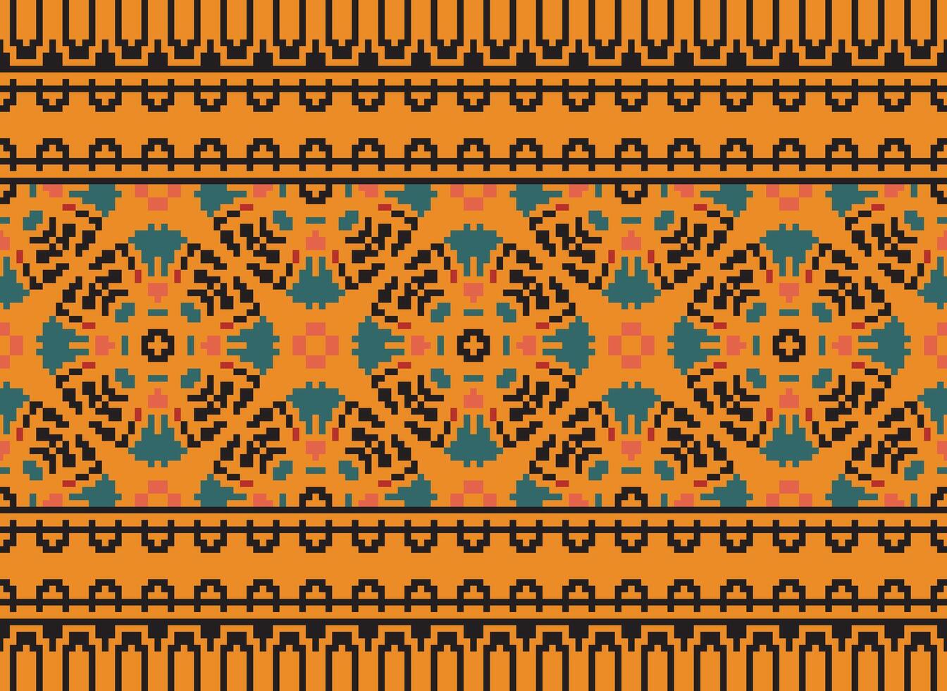 natura annate attraversare punto tradizionale etnico modello paisley fiore ikat sfondo astratto azteco africano indonesiano indiano senza soluzione di continuità modello per tessuto Stampa stoffa vestito tappeto le tende e sarong vettore