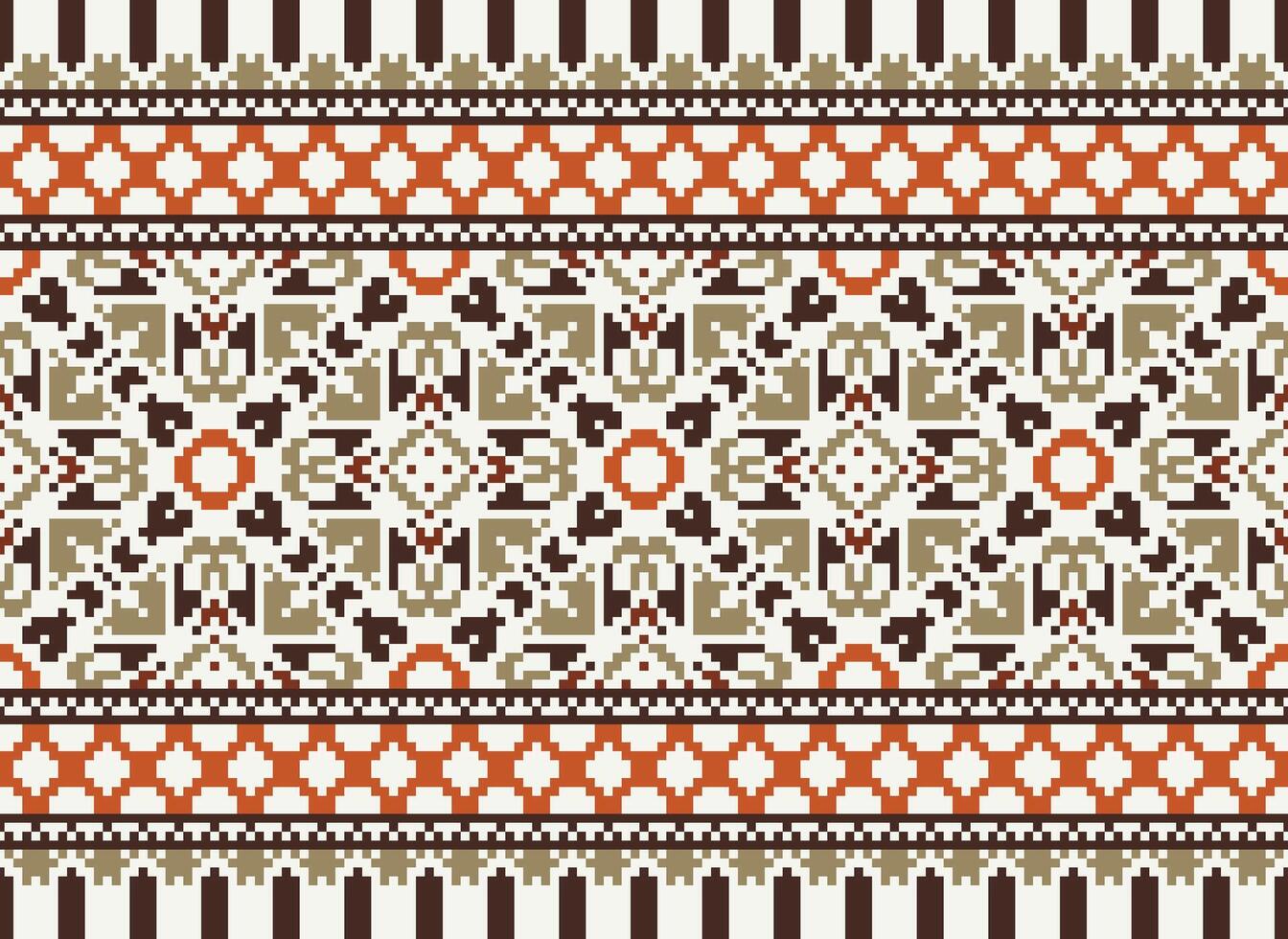 natura annate attraversare punto tradizionale etnico modello paisley fiore ikat sfondo astratto azteco africano indonesiano indiano senza soluzione di continuità modello per tessuto Stampa stoffa vestito tappeto le tende e sarong vettore