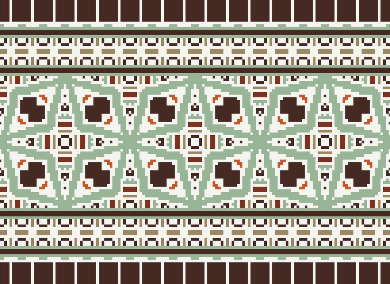 natura annate attraversare punto tradizionale etnico modello paisley fiore ikat sfondo astratto azteco africano indonesiano indiano senza soluzione di continuità modello per tessuto Stampa stoffa vestito tappeto le tende e sarong vettore