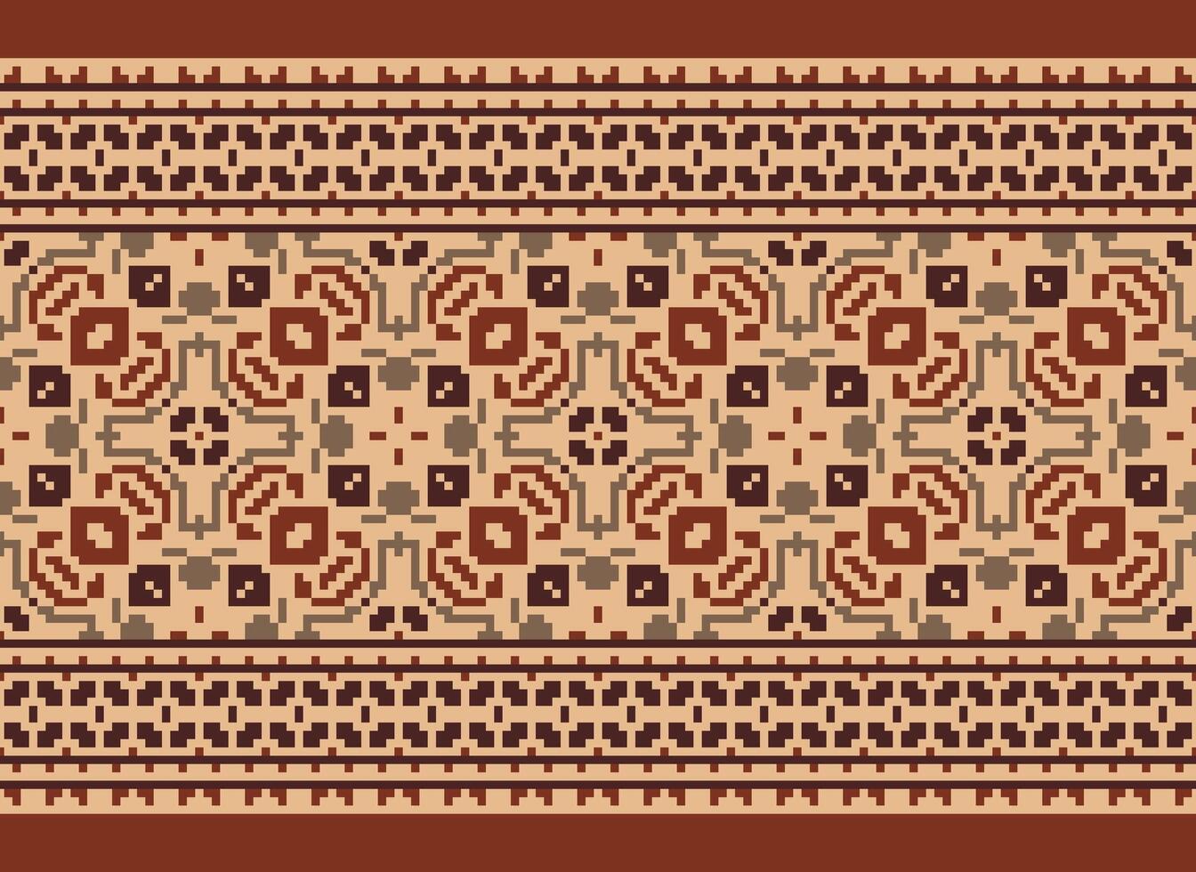 geometrico etnico modello. pixel modello. design per vestiario, tessuto, sfondo, sfondo, avvolgere, batik. maglieria, ricamo stile. azteco geometrico arte ornamento Stampa. vettore illustrazione.