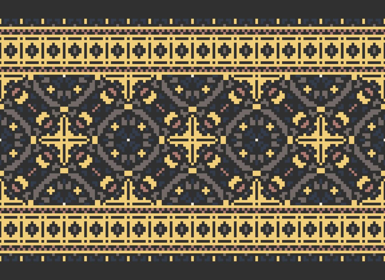 geometrico etnico modello. pixel modello. design per vestiario, tessuto, sfondo, sfondo, avvolgere, batik. maglieria, ricamo stile. azteco geometrico arte ornamento Stampa. vettore illustrazione.