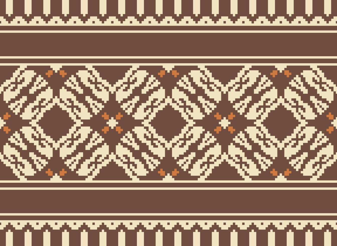 pixel attraversare punto tradizionale etnico modello paisley fiore ikat sfondo astratto azteco africano indonesiano indiano senza soluzione di continuità modello per tessuto Stampa stoffa vestito tappeto le tende e sarong vettore