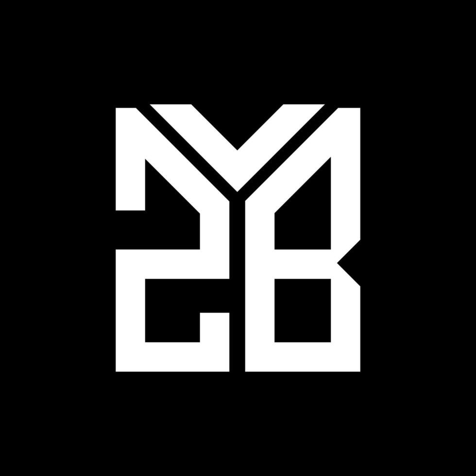 zb lettera logo design su nero sfondo. zb creativo iniziali lettera logo concetto. zb lettera design. vettore