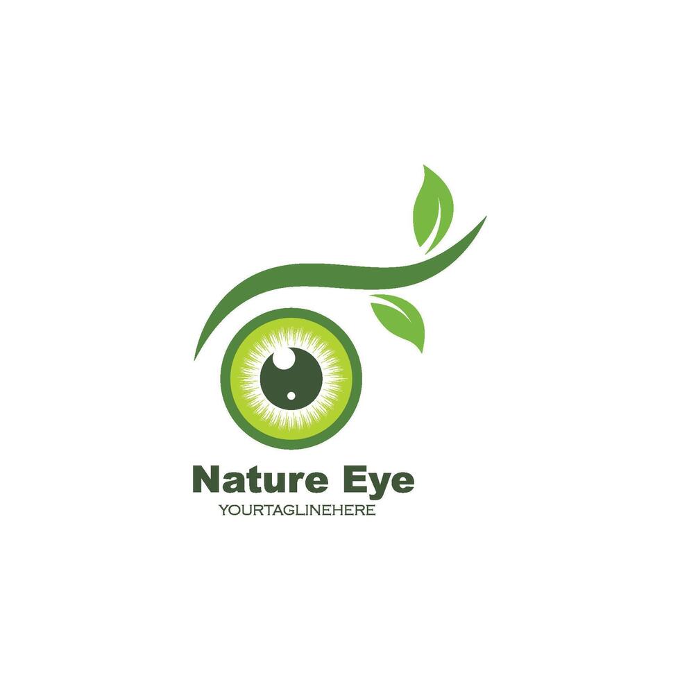 natura occhio icona logo vettore modello illustrazione