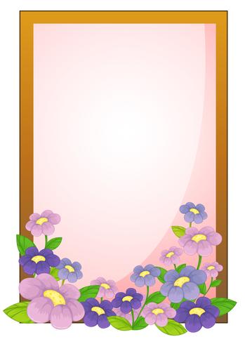 Una cornice vuota con fiori vettore