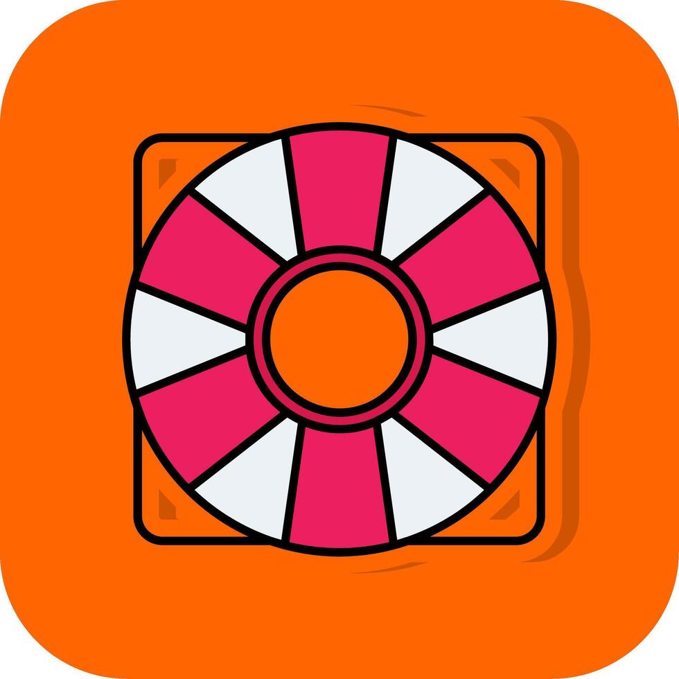 supporto pieno arancia sfondo icona vettore