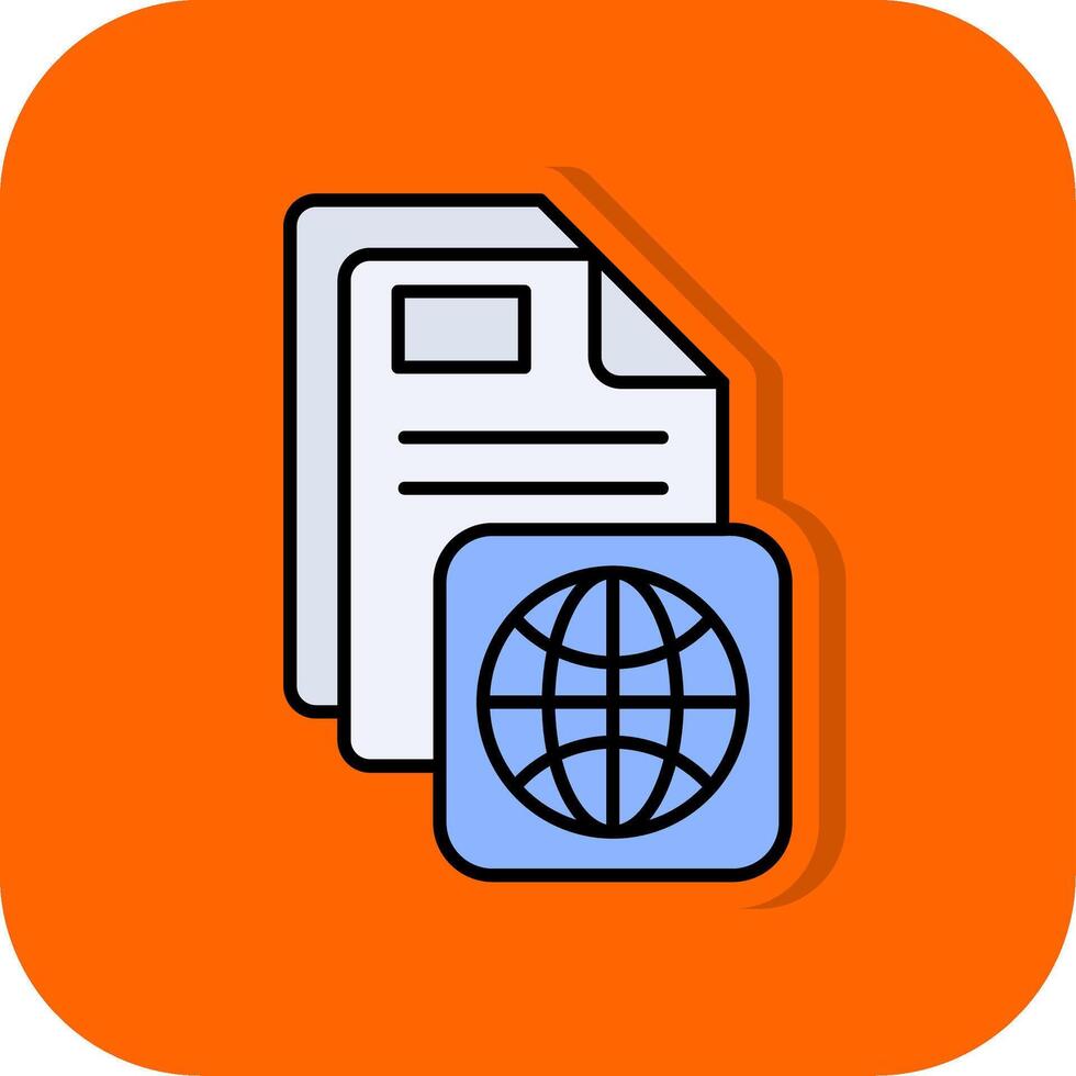 Internet pieno arancia sfondo icona vettore