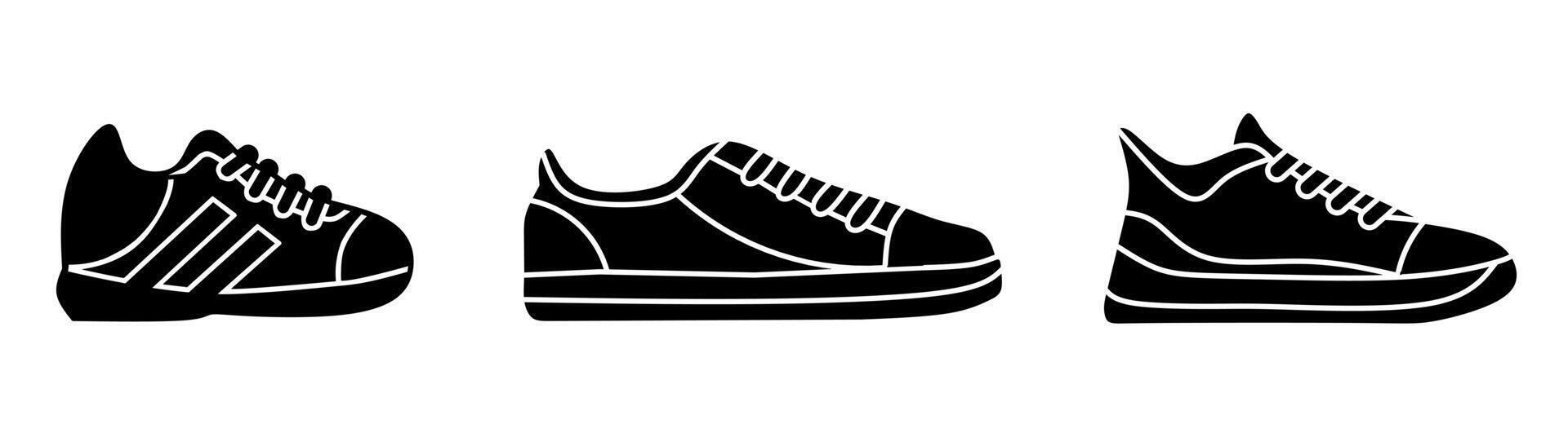 scarpe icona. collezione vettore illustrazione di icone per attività commerciale. nero icona design.
