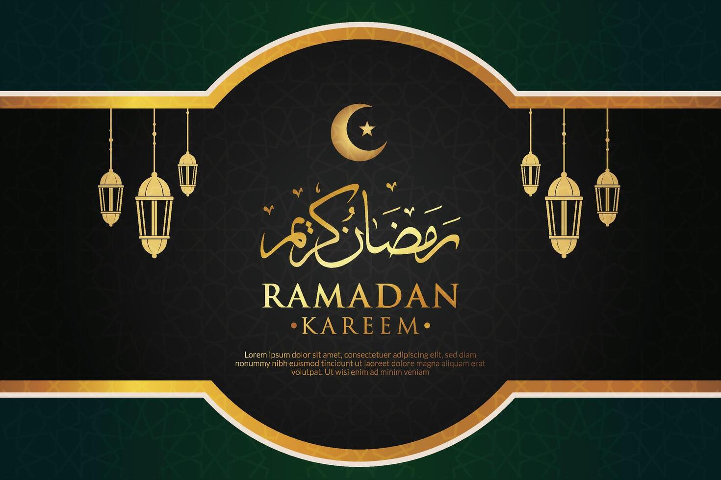 vettore elegante lussuoso Ramadan, eid al-fitr, islamico sfondo decorativo saluto carta