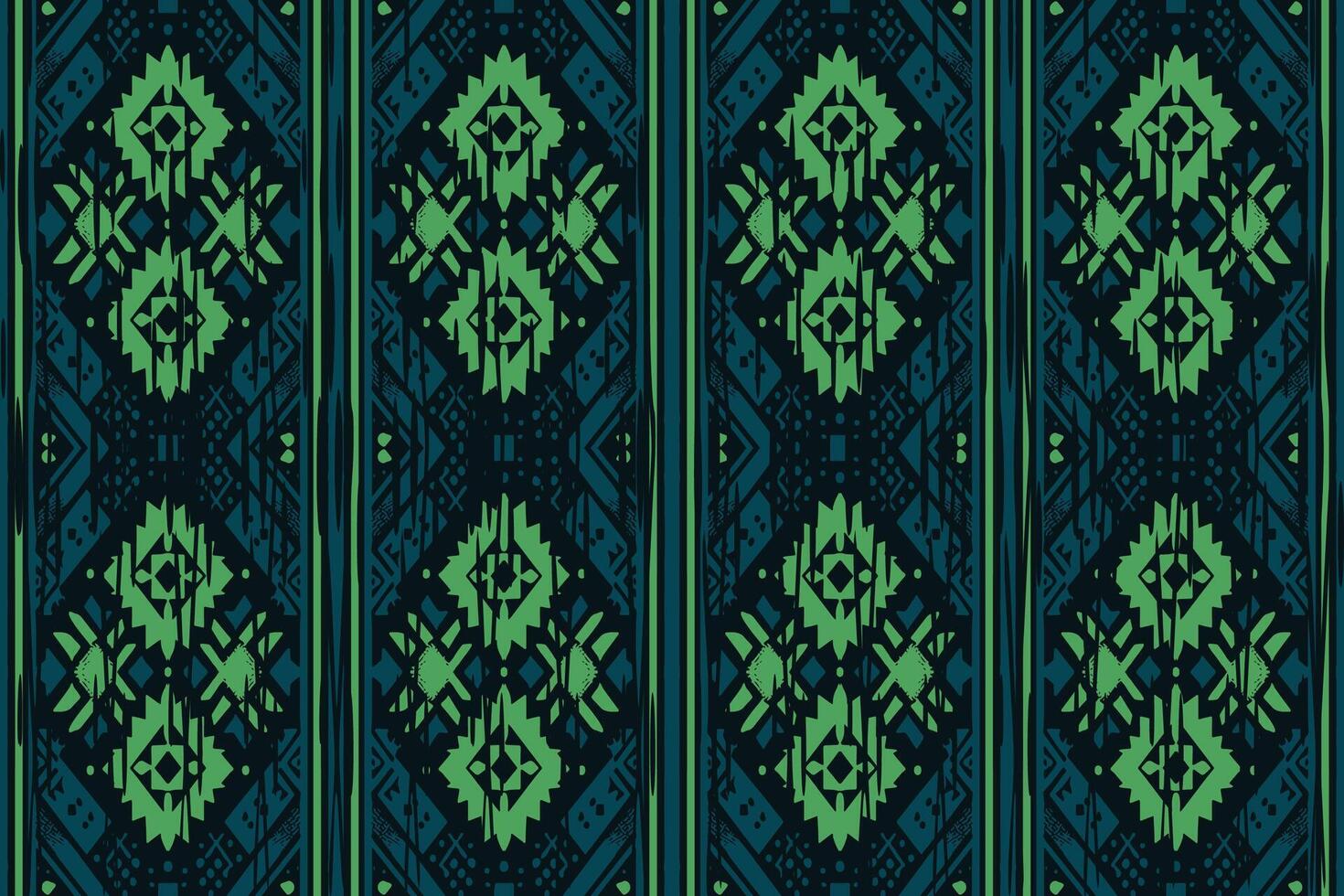 ikat geometrico ornamento con diamanti. ikkat. senza soluzione di continuità modello. azteco stile. tribale etnico vettore struttura. popolare ricamo, indiano, scandinavo, zingaro, messicano, africano tappeto, sfondo.