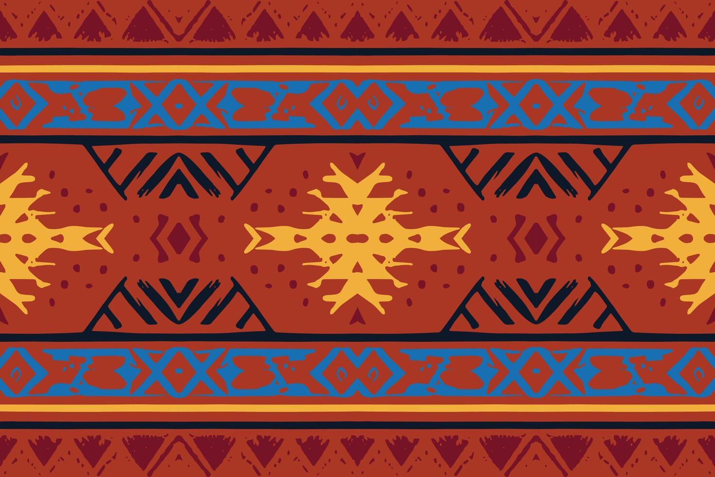 ikat geometrico ornamento con diamanti. ikkat. senza soluzione di continuità modello. azteco stile. tribale etnico vettore struttura. popolare ricamo, indiano, scandinavo, zingaro, messicano, africano tappeto, sfondo.