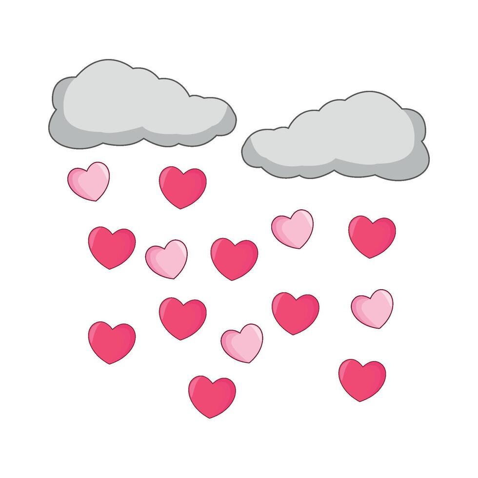 illustrazione di amore nube vettore