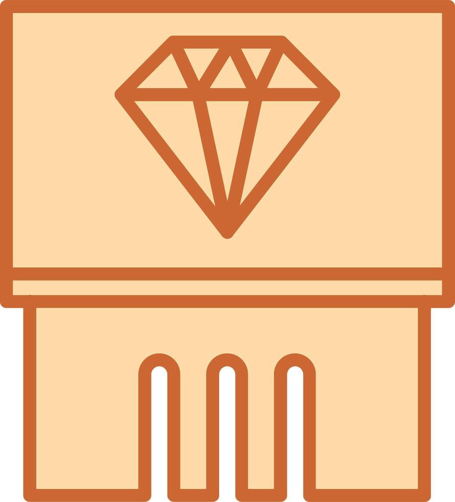 diamante mostra vettore icona