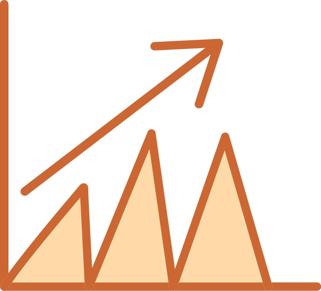 tendenza nel grafico vettore icona