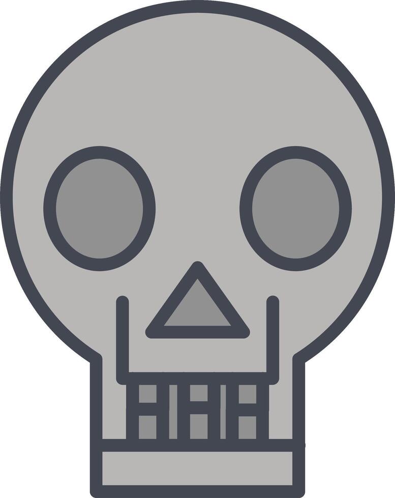 cranio X raggio vettore icona