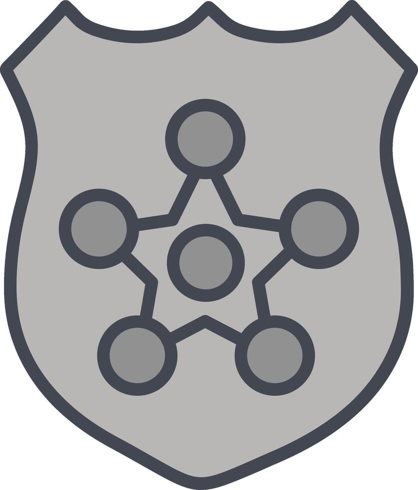 polizia distintivo ii vettore icona
