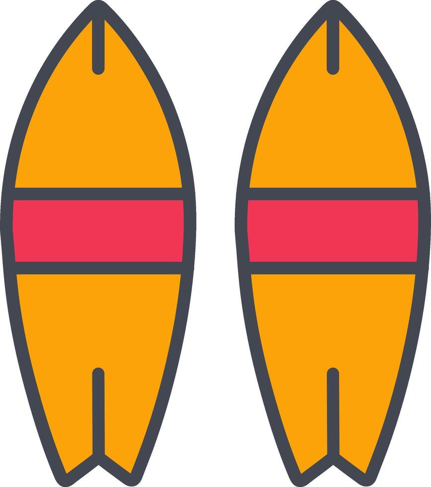 icona del vettore tavola da surf surf