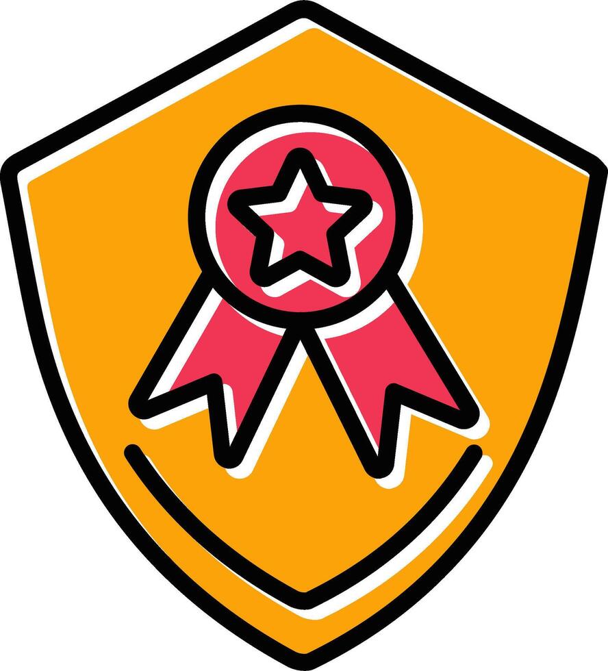 medaglia protezione vettore icona