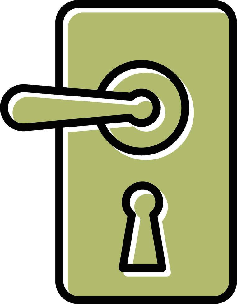 porta serratura vettore icona