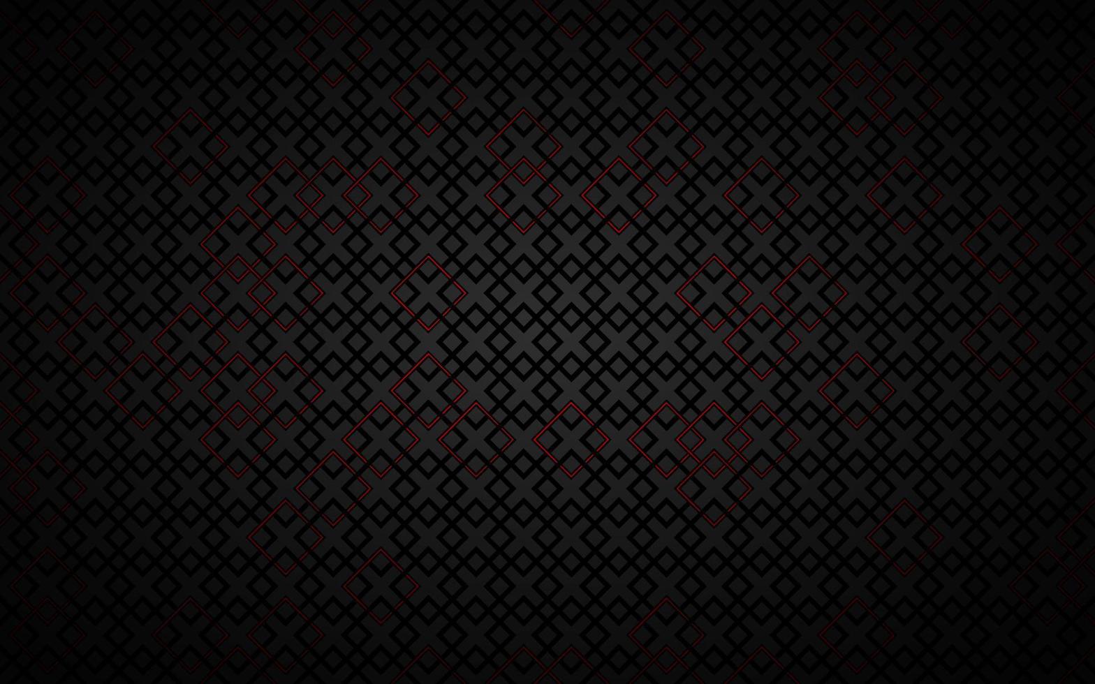 sfondo nero astratto composto da quadrati neri e rossi. design scuro tecnologia moderna. illustrazione vettoriale geometrica. trama a rete metallica
