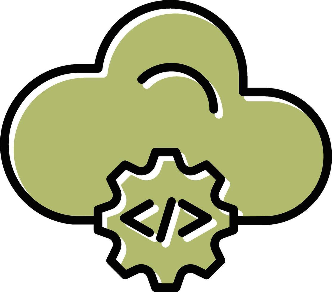 nube codifica vettore icona