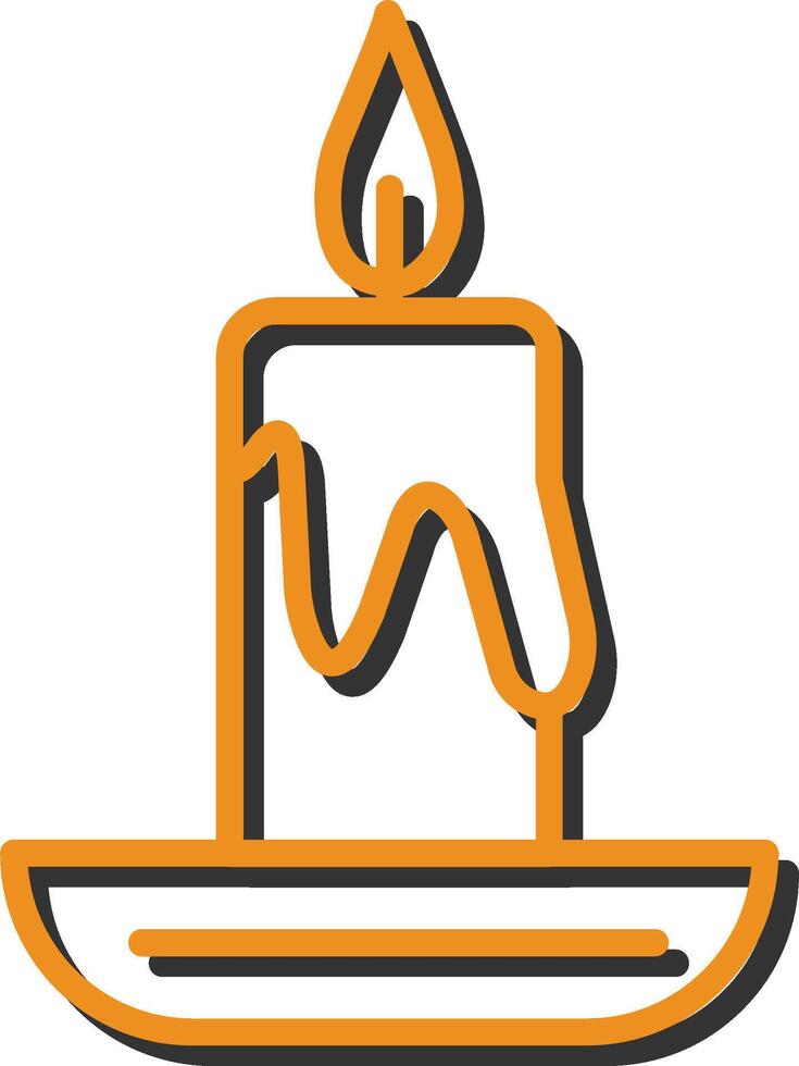 icona del vettore di candela