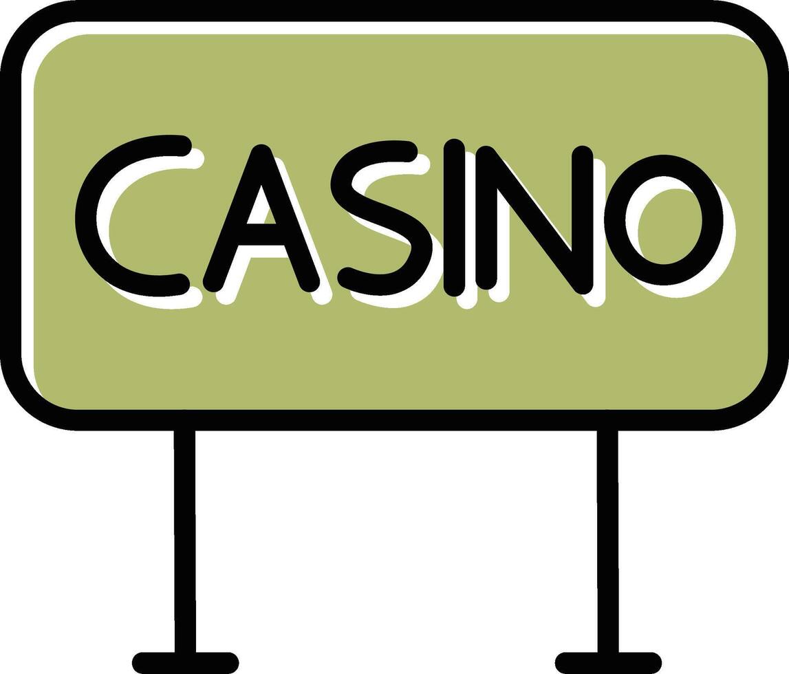 casinò cartello vettore icona