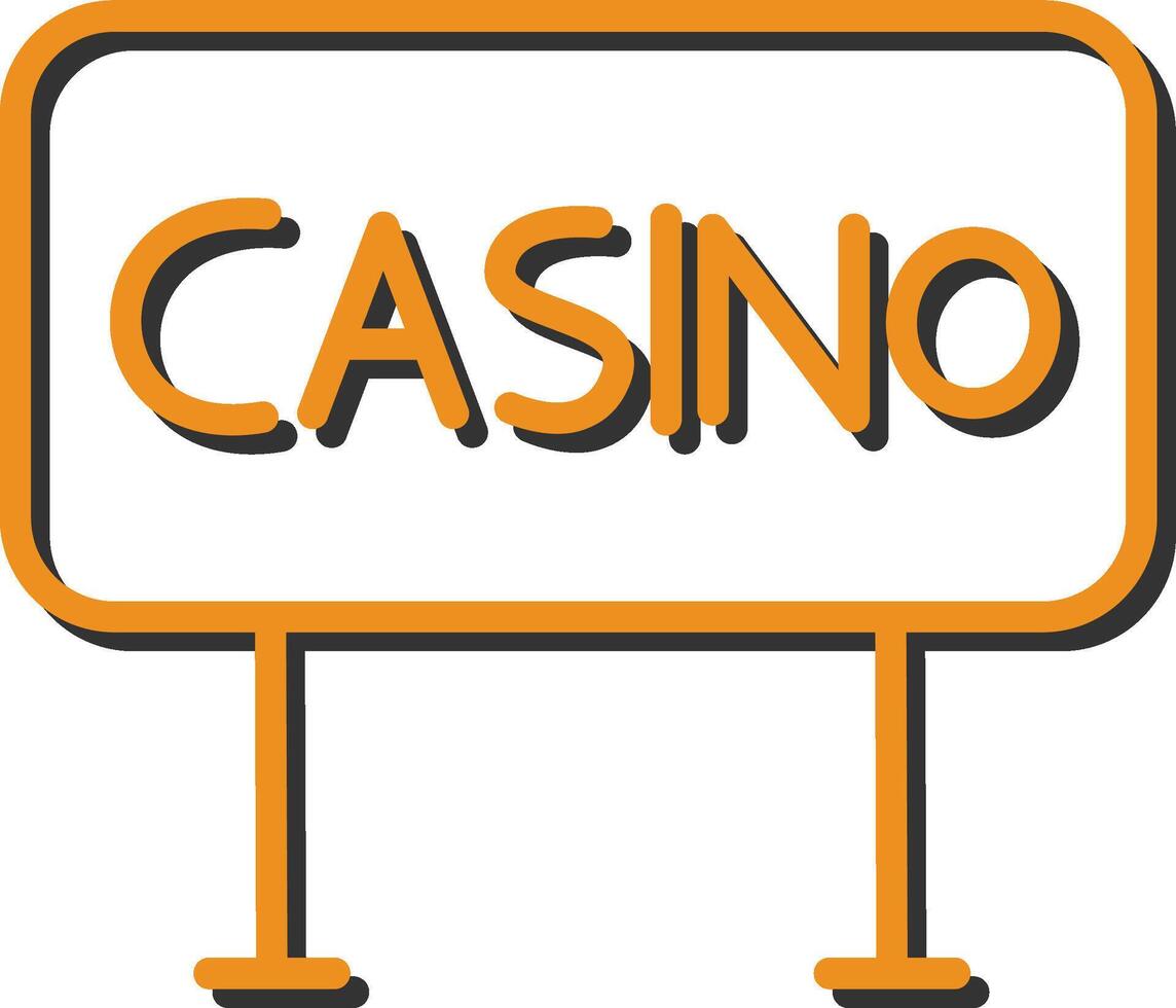 casinò cartello vettore icona