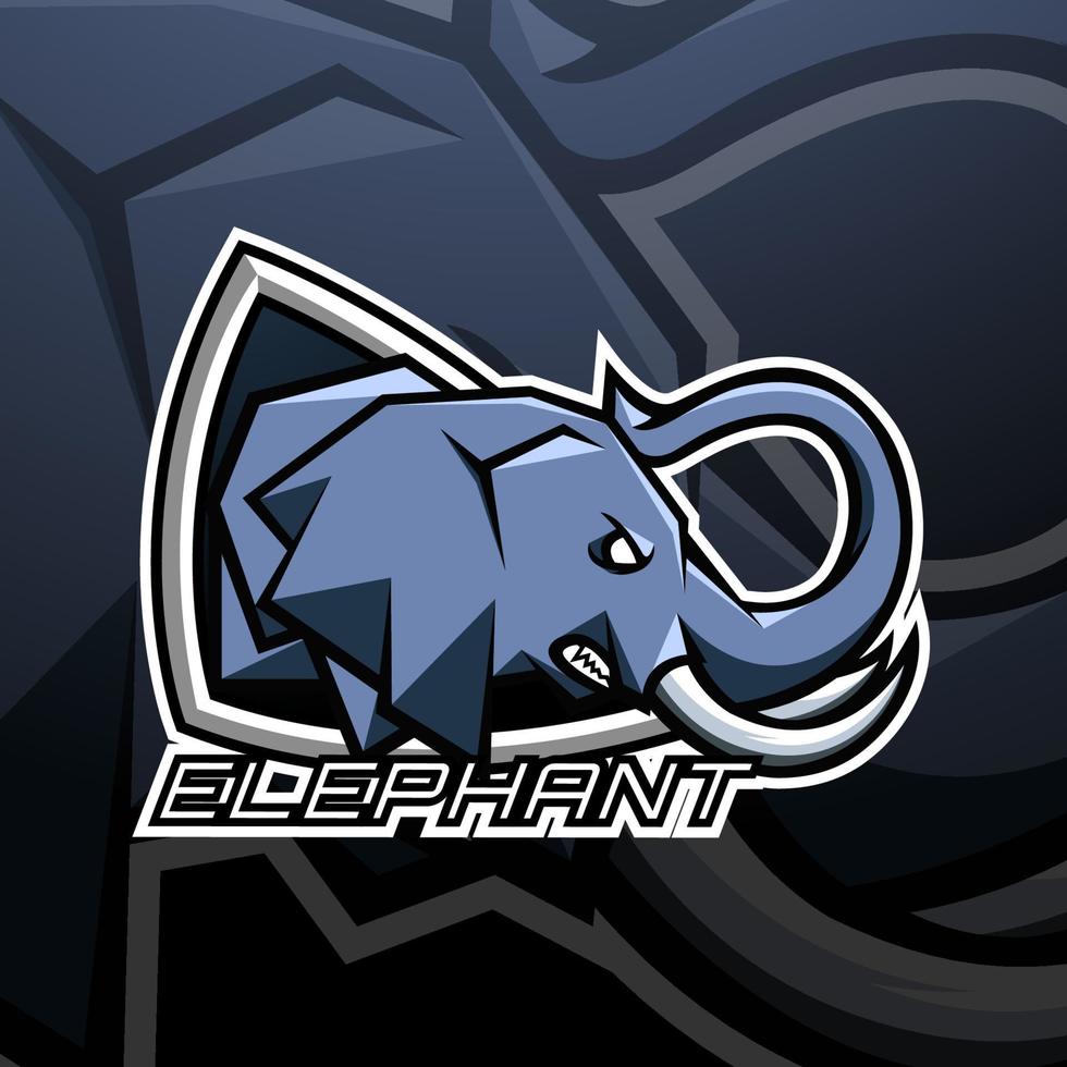 logo mascotte elefante vettore