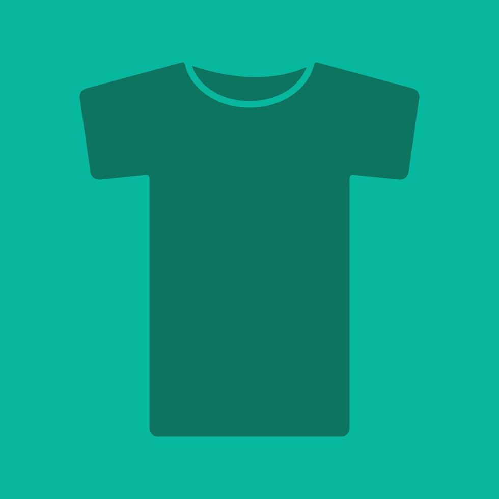 icona del colore del glifo di t-shirt. simbolo di sagoma. spazio negativo. illustrazione vettoriale isolato