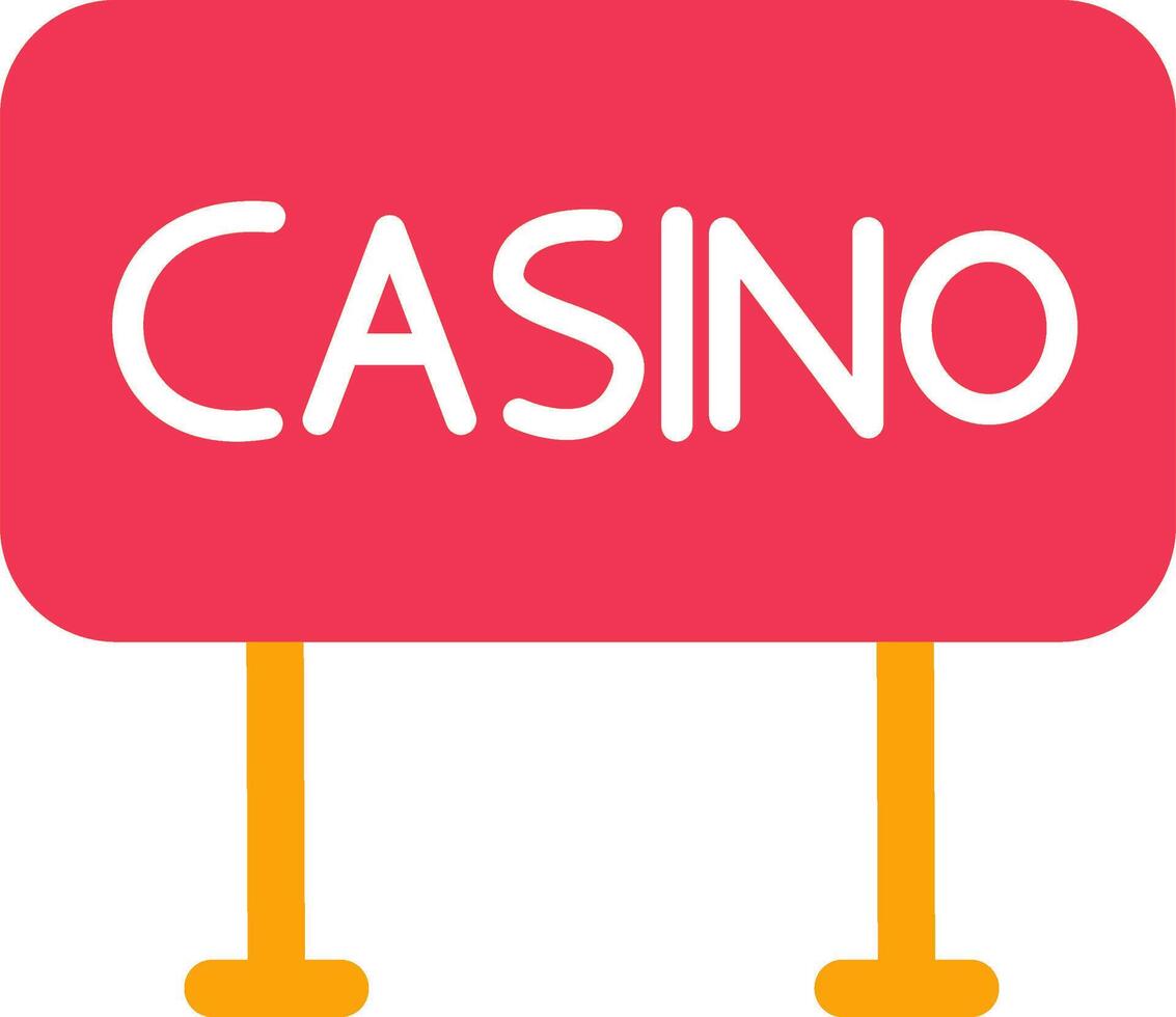 casinò cartello vettore icona