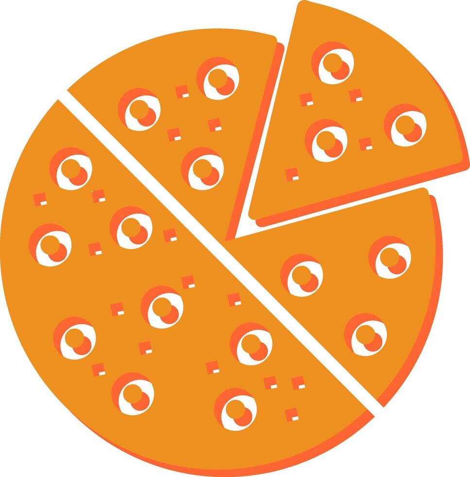 Pizza fetta vettore icona