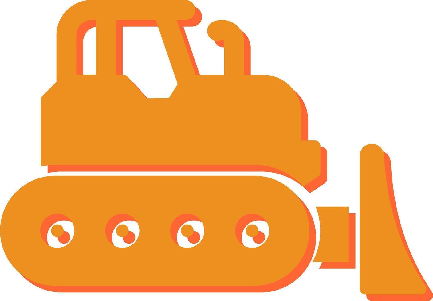 bulldozer vettore icona