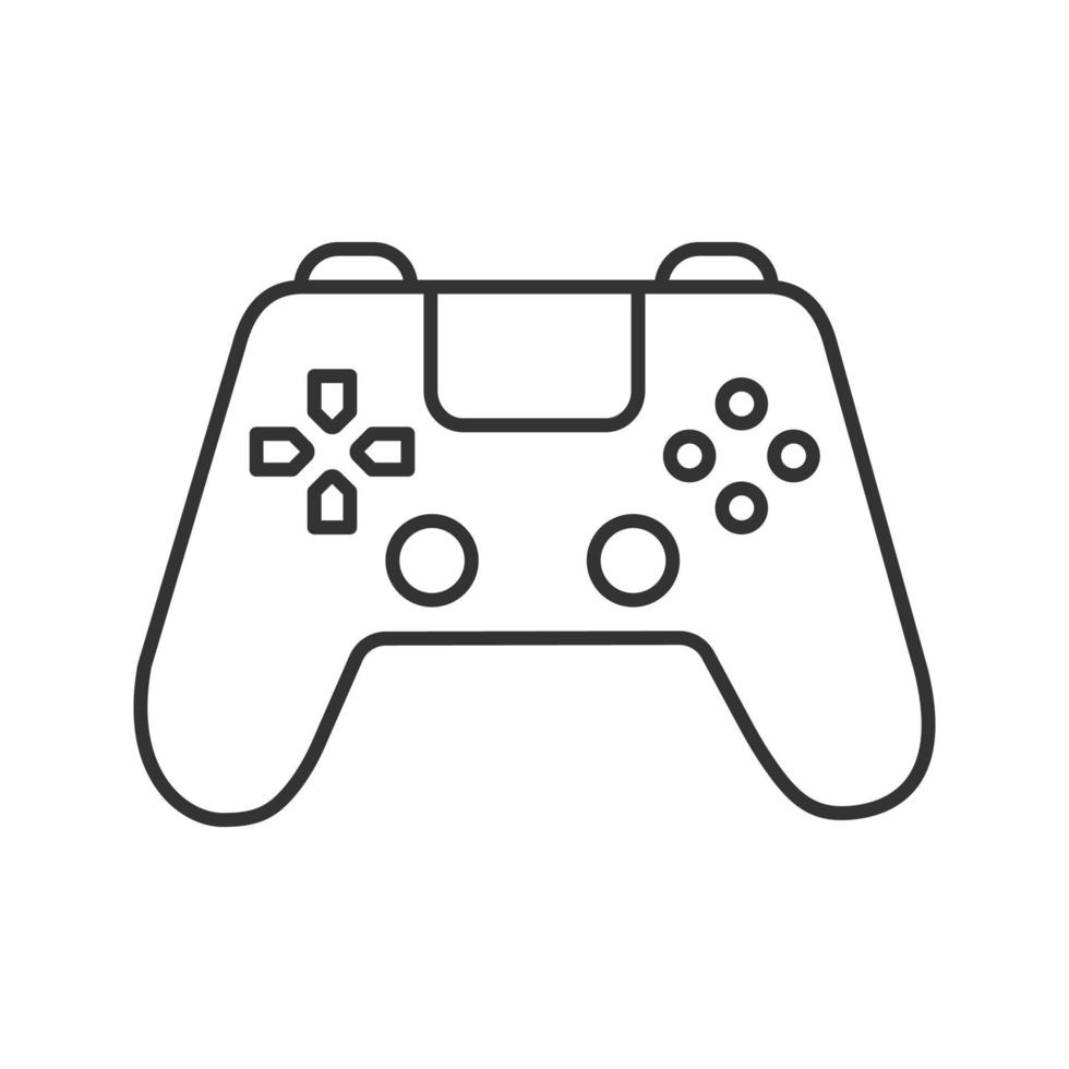 icona lineare del gamepad. illustrazione di linea sottile. telecomando da gioco. simbolo di contorno. disegno vettoriale isolato contorno