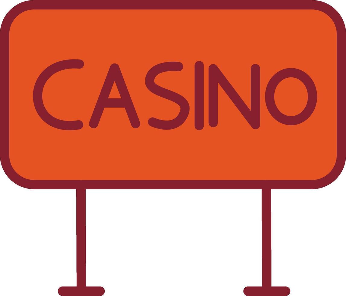 casinò cartello vettore icona