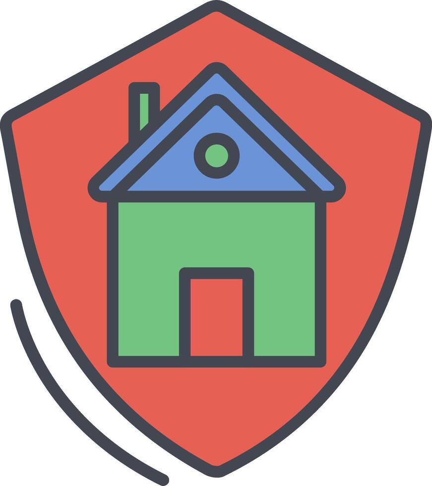 Casa protezione vettore icona