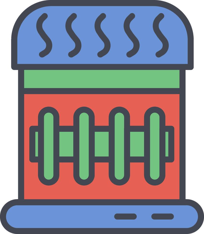 gas riscaldatore vettore icona