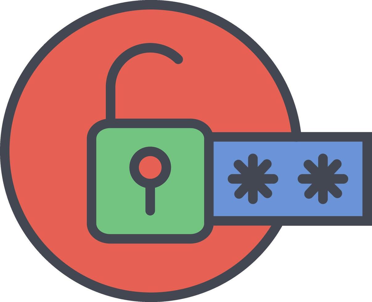 codice di accesso serratura io vettore icona