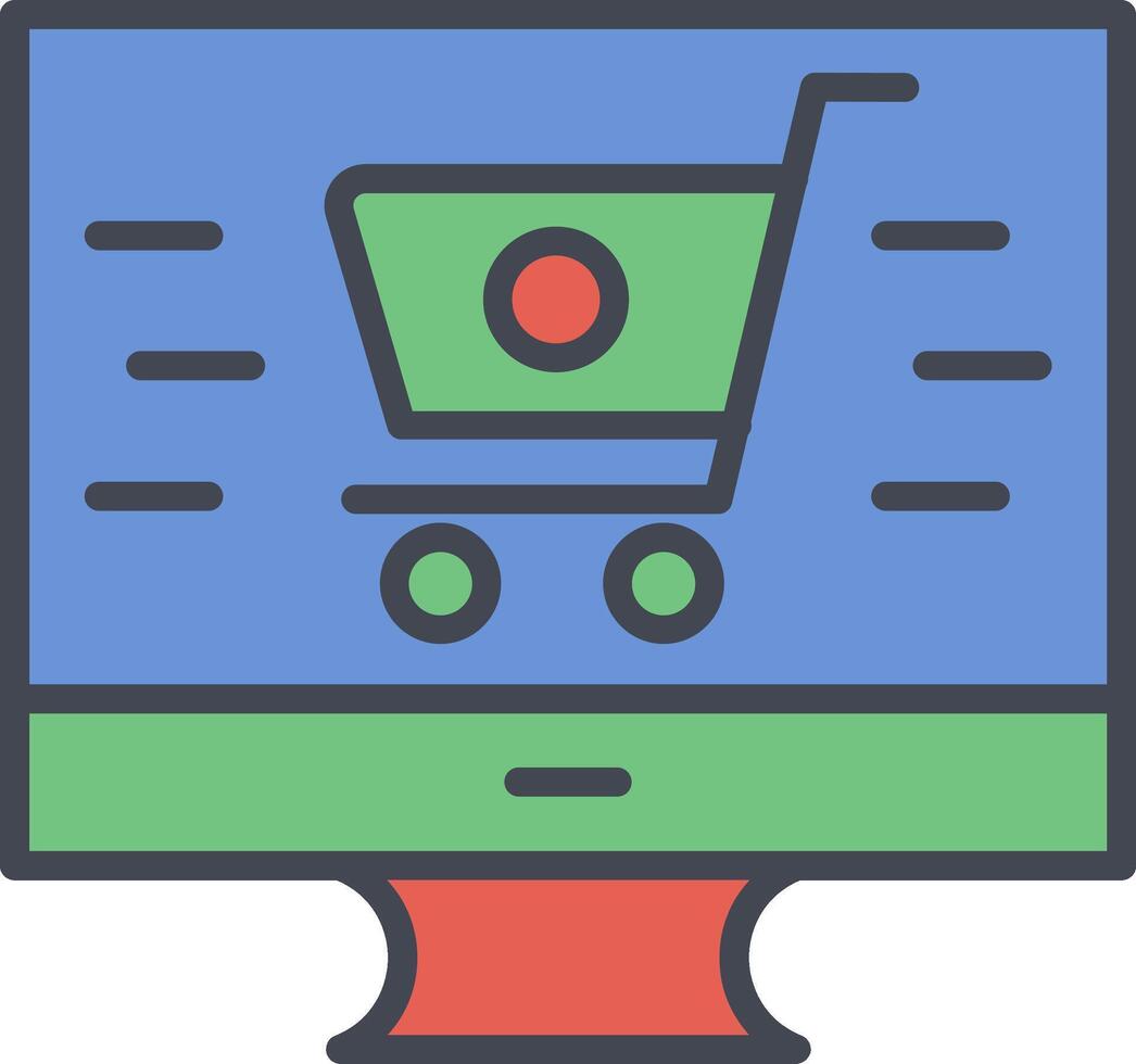icona vettoriale dello shopping online
