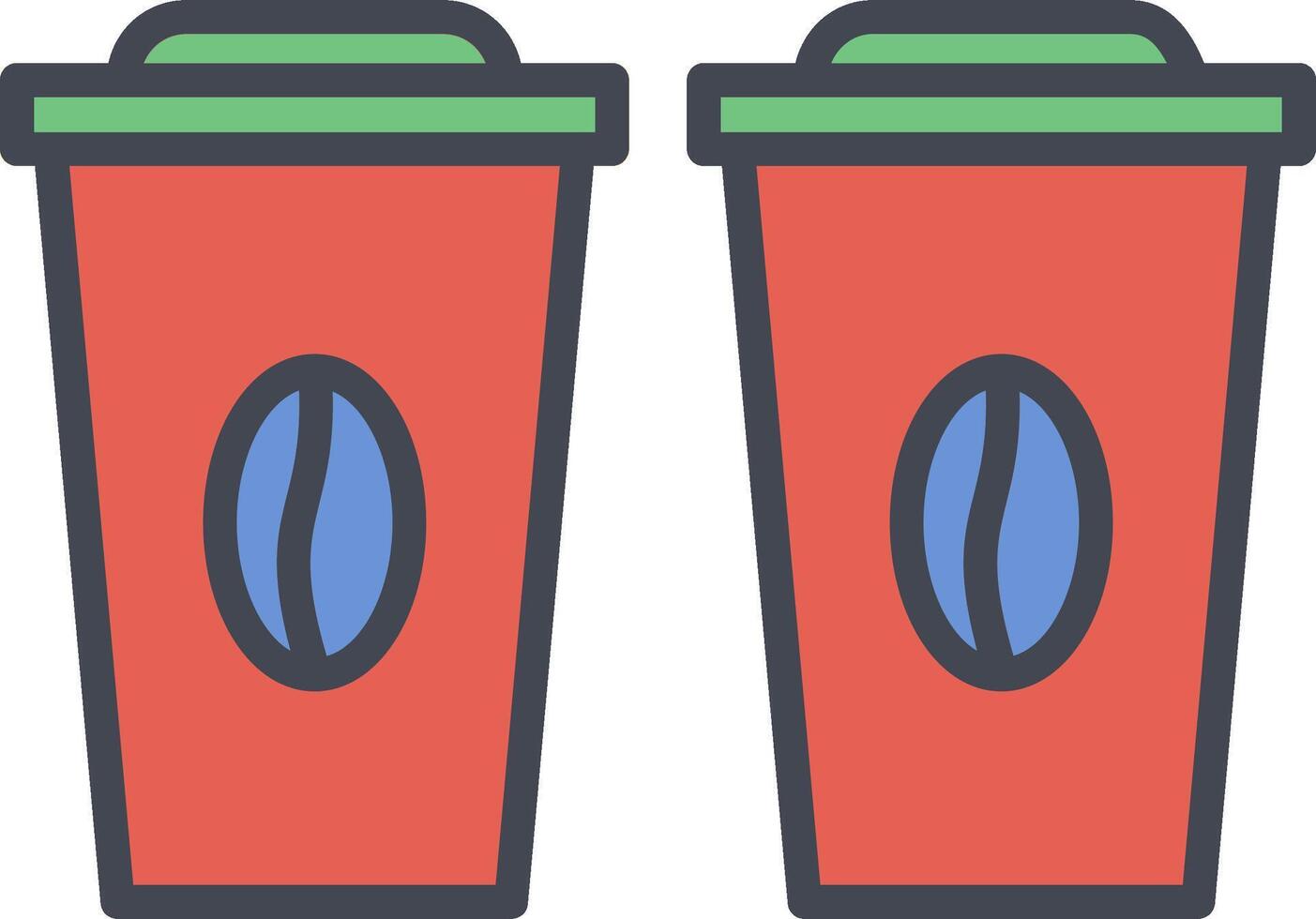 Due caffè vettore icona