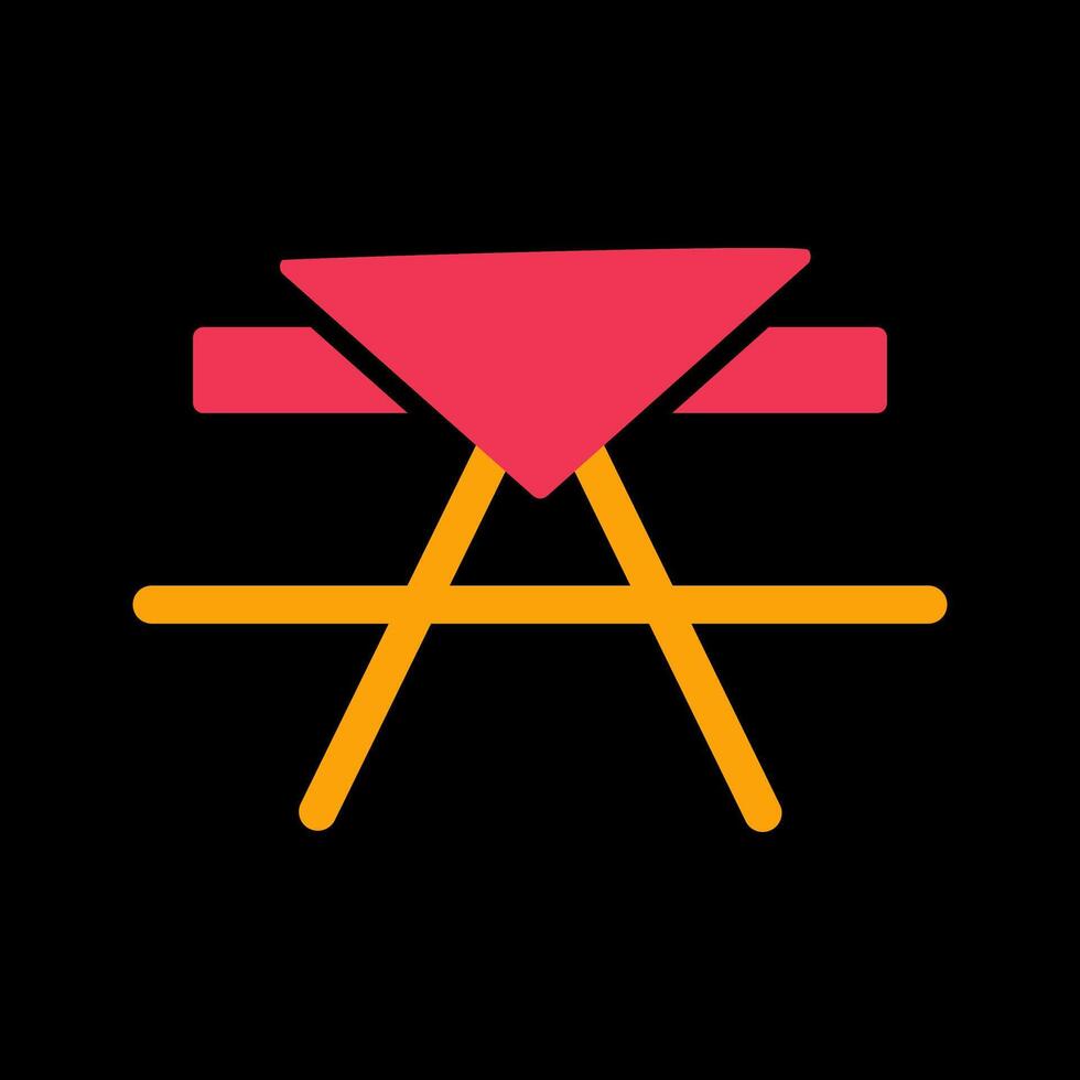 picnic tavolo vettore icona