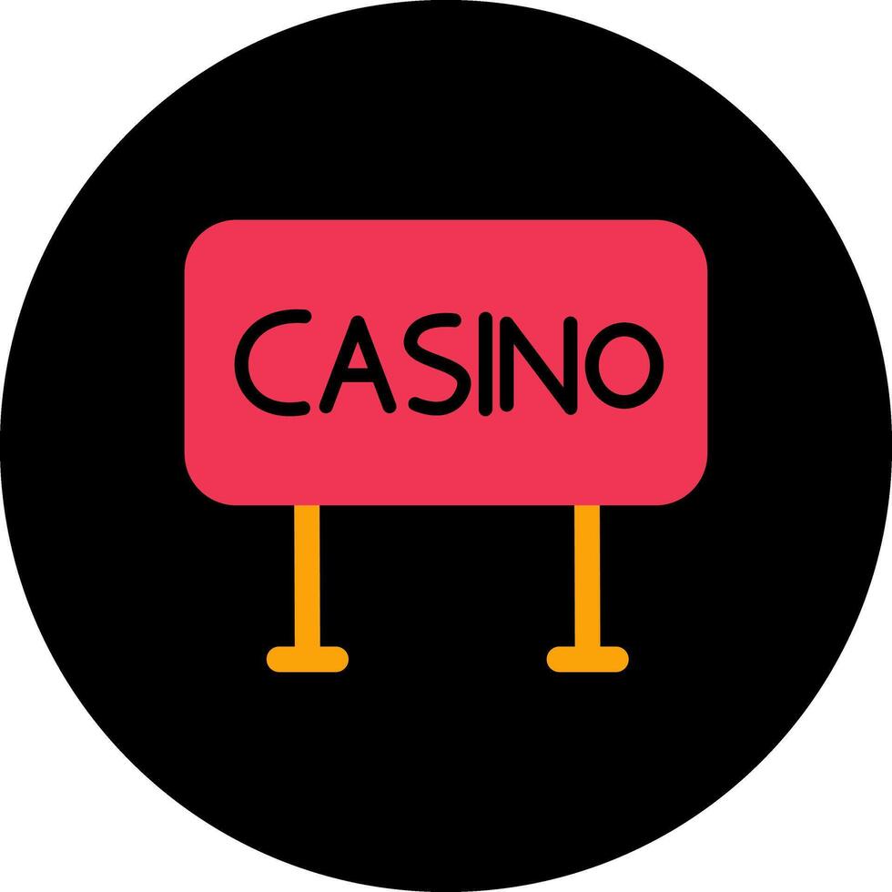 casinò cartello vettore icona