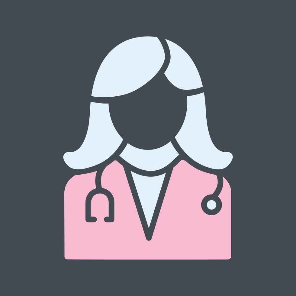 femmina medico vettore icona
