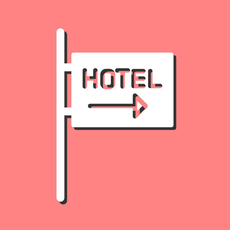 Hotel cartello vettore icona