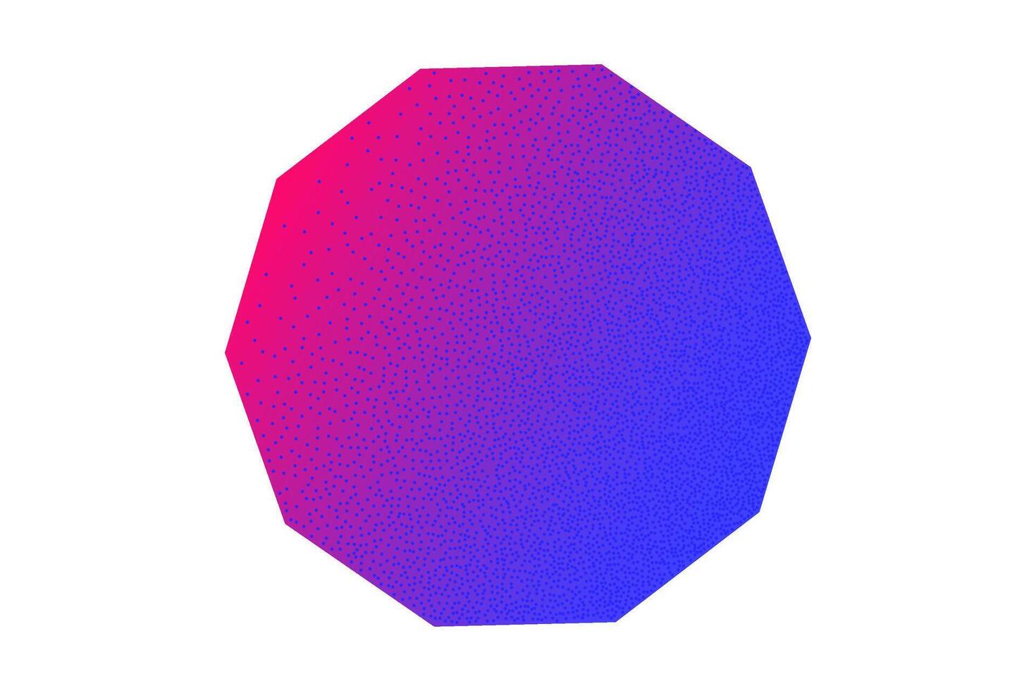 neon geometrico etichetta con strutturato imbianchino effetto isolato su bianca sfondo. pendenza poligono forma nel luminosa colori nel y2k stile, anni 90, design modello, modello. viola e blu vivace colori. vettore
