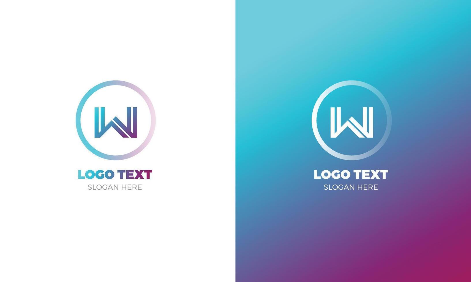 lettera w design modello logo vettore