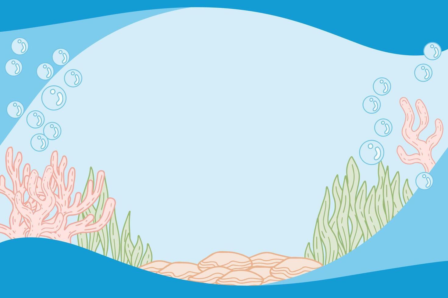 design vettore illustrazione oceano cartone animato sfondo
