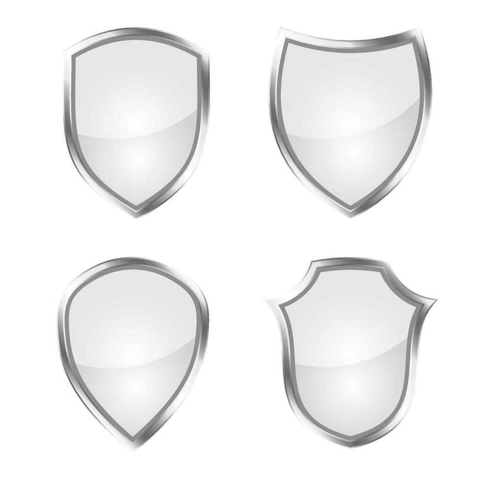 set di icone scudo set di icone di protezione scudo set vettoriale scudo icone di sicurezza
