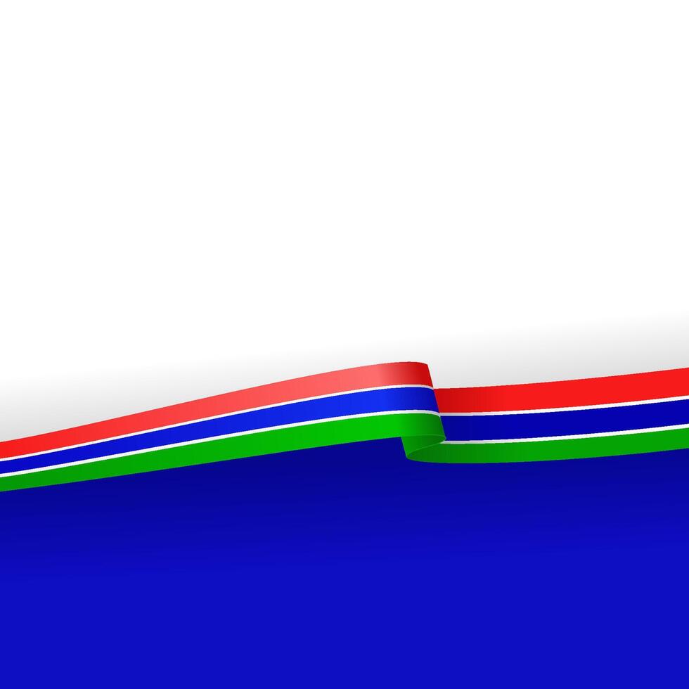 nazionale bandiera Gambia isolato su sfondo con copyspace vettore