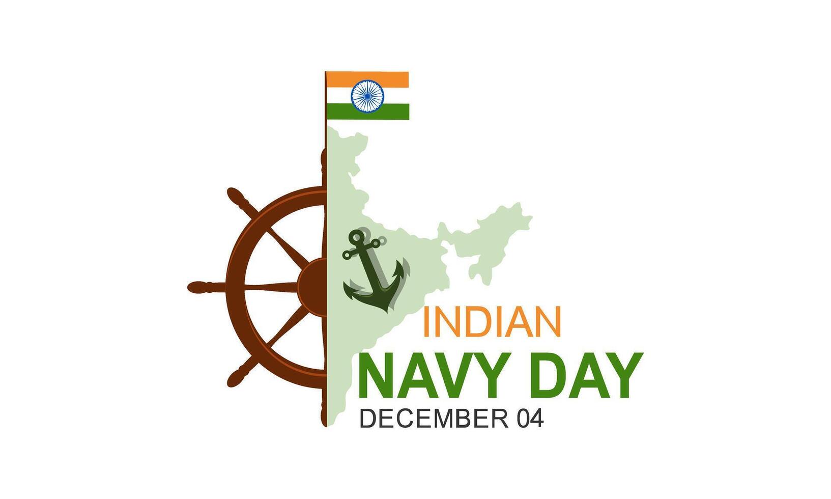 indiano Marina Militare giorno 4 dicembre modello vettore